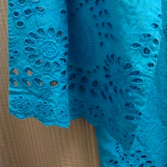 Sundance Teal Eyelet Blouse - Picture 6 of 6